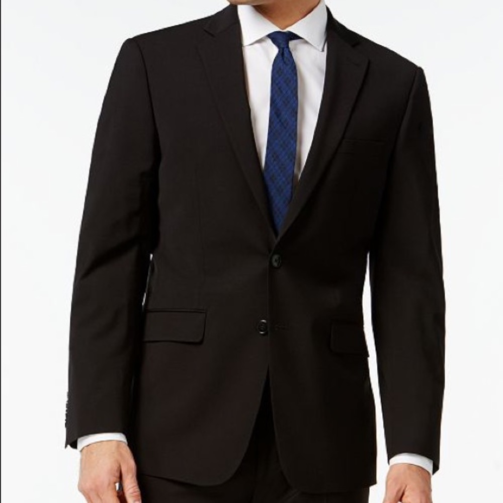 NWT Calvin Klein Infinite Stretch Black Men's Suit Jacket Separates 42R - Picture 10 of 13
